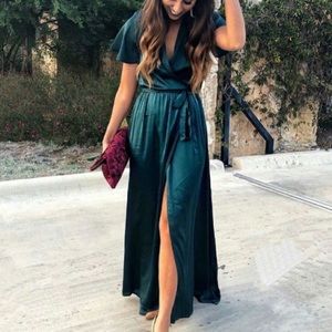 ISO EZ Days Satin Wrap Dress - STONE ROW